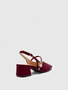 CUCCOO BIZCHIC Women's Classic Low Heel Slip-On Flats, Black Valentine's Day