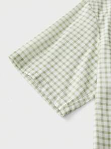 SWAVVY 男士时尚印花短袖衬衫，春夏款 - 黃色 - 查看 7