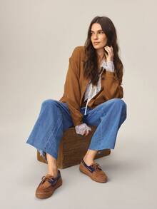 Styleloop Zapatos planos de mujer con cordones, versátiles y casuales - Marrón - Ver 5