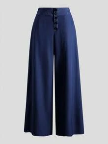GlowEve CURVE Quần ống loe cài cúc dành cho nữ cỡ lớn, màu xanh navy, tôn dáng, phù hợp cho đi làm, văn phòng, lễ tốt nghiệp, các ngày lễ, Ngày Valentine, lễ hội âm nhạc, Ngày của Mẹ, Halloween, Lễ Tạ ơn, Lễ Phục sinh, Ngày Quốc khánh, khiêu vũ, hẹn hò, tiệc tùng, đám cưới, các hoạt động ngoài trời. - Màu xanh hải quân - Xem 8