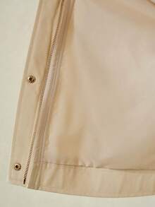 MOTF PREMIUM 2026年女士早春翻领拉链外套 - 杏色 - 查看 7