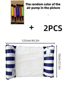 1 件/2 件成人 PVC 充气浮床，泳池、沙滩、便携式、无需电力、舒适、耐用、轻便、放松、快速携带、充气，适合成人