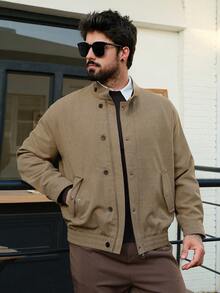 DAZY Men's Casual Versatile Brown Jacket, Suitable For Spring And Autumn - Brown - View 4
