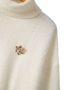 GlowEve CURVE Autumn/Winter New Stylish And Versatile Faux Fur Trim Floral Metal Button Loose Long Sleeve Sweater Paired With Elastic Waist Relaxed Straight Leg Knit Pants Women 2 Pieces Set