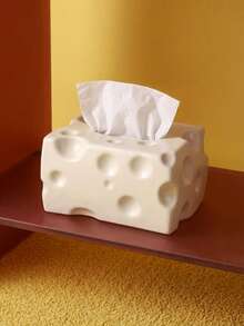 Joivida Cheese Shape Tissue Box Luxury Aesthetic Design Multi Functional Storage Organizer For Living Room Coffee Table Home Decor Christmas Stocking Fillers Holiday Gift Ideas Scandinavian Style Must Haves - Multicolor - View 5