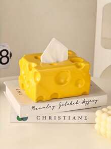 Joivida Cheese Shape Tissue Box Luxury Aesthetic Design Multi Functional Storage Organizer For Living Room Coffee Table Home Decor Christmas Stocking Fillers Holiday Gift Ideas Scandinavian Style Must Haves - Multicolor - View 10