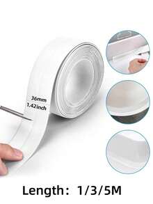 Waterproof Seal Tape (1/3/5M) - Self-Adhesive Caulk Tape For Bathtub, Sink & Wall Gaps - Bathroom & Kitchen Sealant Strip - White - View 8