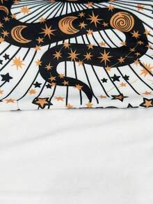 Resyla Women's Starry Sky Print Round Neck Short Sleeve T-Shirt - Multicolor - View 3