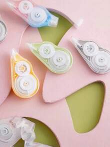 Random 1pc/3pcs/6pcs Correction Tape, 72 Meters In Capacity, Large-Capacity Correction Tape Set. Correction Tape, Correction Stick, Correction Pen, Correction Tool, Correction Stationery, Eraser, Doing Homework, Correction Supplies, Writing Correction, Correction Fluid. - Multicolor - View 5