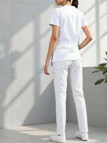 HYGEA MEDICAL UNIFORMS HYGEA HANNIA ANTI-FLUID SURGICAL PAJAMAS - White - View 2