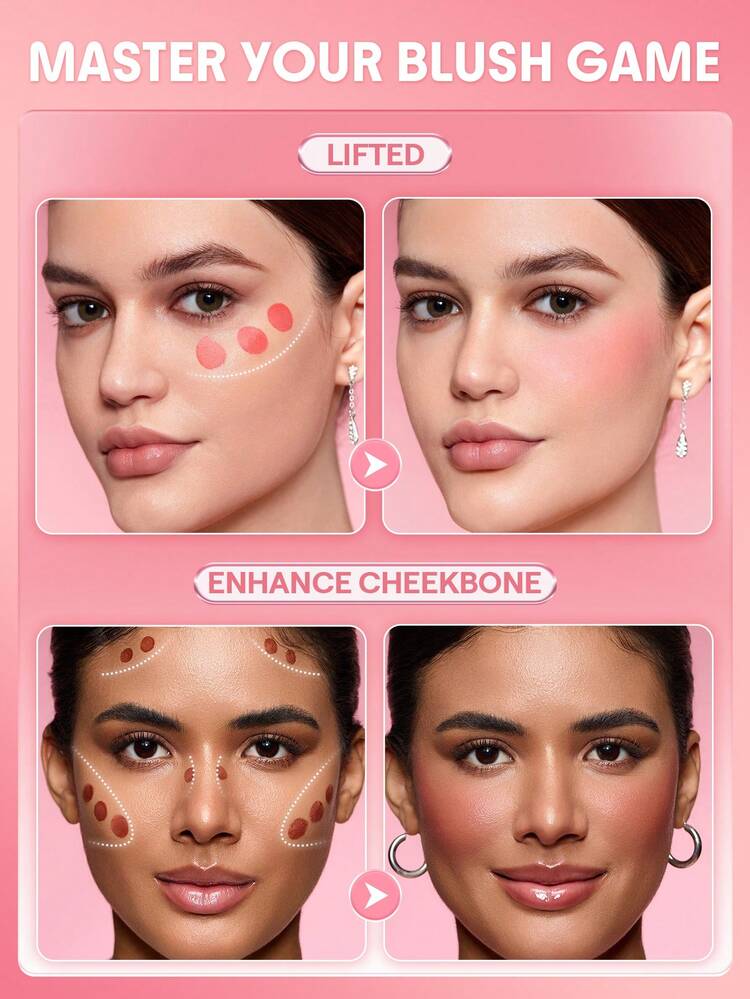 SHEGLAM أحمر خدود سائل Color Bloom بلمسة نهائية غير لامعة-Love Cake Gel Cream Blush يدوم طويلاً ولا يتلاشى، ذو صبغة عالية، خفيف الوزن، يدوم طويلاً، ناعم، أحمر خدود هدايا ، عيد الميلاد، الشتاء، وردي، بني حمره,بلشر علامة تجارية جمال مكياج ميكب مستحضرات تجميل للنساء الفتيات مثالي لفصل الشتاء الربيع مثالي ل- Y2K أزياء أنيقة رمضان هدية حفلة جاهز أفضل لون - Love Cake - مشاهدة 4