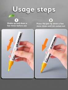 6 Color Waterproof Paint Pen Set,Non Fading Marker Pen, Quick-Drying And Permanent, Suitable For Rock Painting, Wood, Fabric, Plastic, Canvas, Glass - one-size - View 5