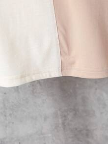 Vacaura Camisa polo de manga corta con bloques de color casual para adolescentes, verano - Multicolor - Ver 3