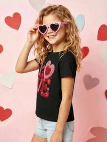 Young Girls T-Shirts - 黑色 - 查看 2