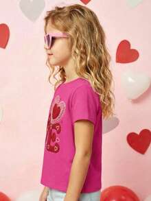 Young Girls T-Shirts - 亮粉色 - 查看 2