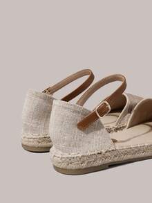 Styleloop Women Shoes Women's Holiday Flat Shoes, Holiday Atmosphere, Summer Wear, Travel Essentials - Apricot/Khaki - View 5