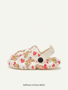 Cozy Pixies Dép bít mũi ngoài trời thoải mái, mềm mại, chống trượt, thoáng khí cho bé, bảo vệ chân, có độ đàn hồi tốt, giày đi biển dễ thương cho bé gái và bé trai, 1 đôi. - Nhiều màu - Xem 3