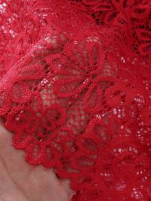 SHEIN 3pcs/Set Plus Size Lace Sexy Open Crotch Panties - Multicolor - View 7