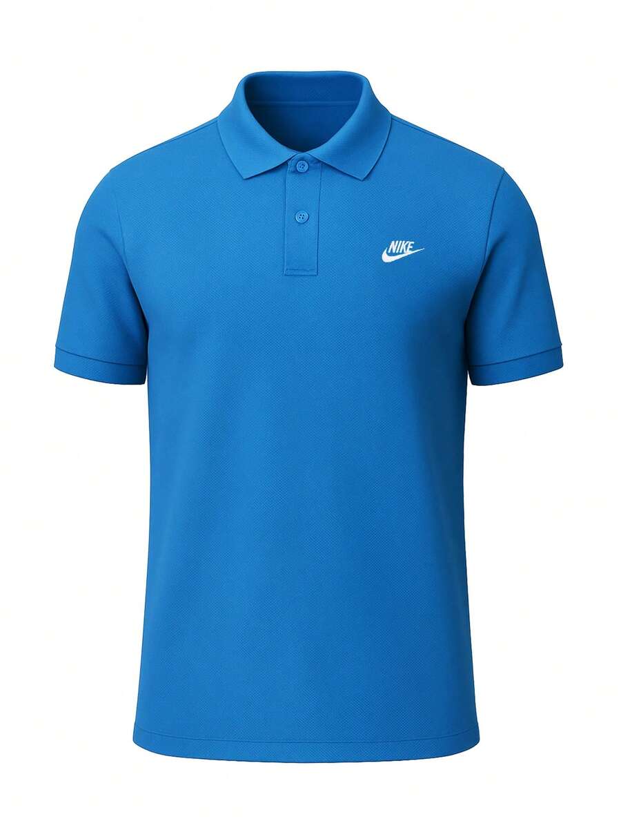 Nike Club Men's Polo Shirt Blue - Lt Photo Blue/White - View 1