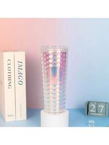 1个24盎司大容量钻石纹双层保温水瓶 - 适合家庭、办公室和户外使用；轻便易携 - 彩色 - 查看 8