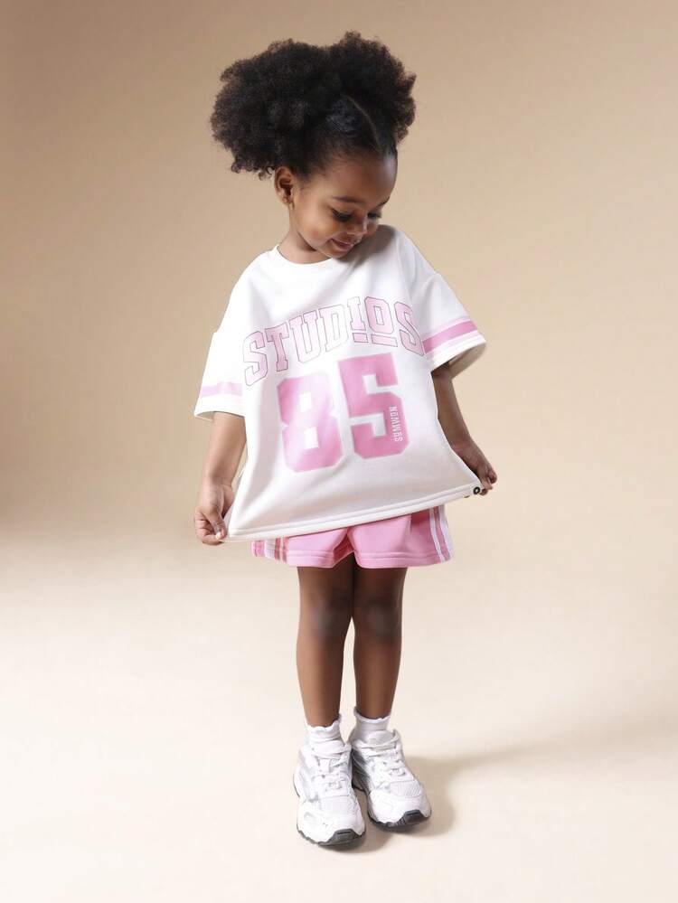 Oversized T-Shirt With Track Shorts Set
