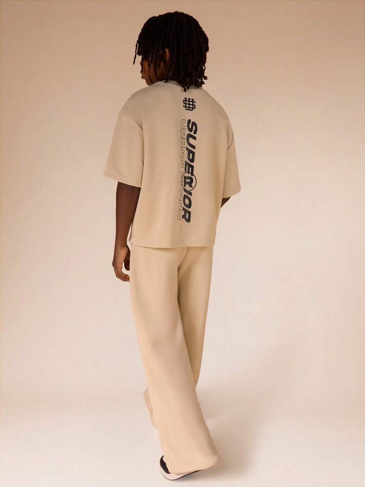 Oversized T Shirt And Sweatpants Set