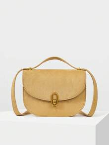 MOTF PREMIUM WOMEN'S COMMUTE SIMPLE FASHION FLAP BAG - Apricot - View 2