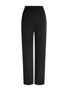 TaskEZ 2pcs Casual V-Neck Short Sleeve Top And Pants Uniform Set, Cleaning Service Uniform Set - Black - View 8