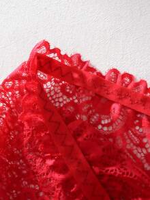 Seduluxe 3pcs/Set Plus Size Lace Sexy Open Crotch Panties - Multicolor - View 7