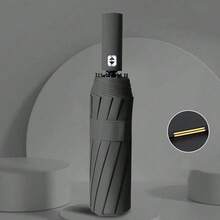 مظلة قابلة للطي كاملة التلقائية 24 ضلع مقاومة للرياح، مظلة مزدوجة للشمس والمطر، مظلة سفر متعددة الوظائف مقواة بألوان متعددة - متعدد الألوان - مشاهدة 4