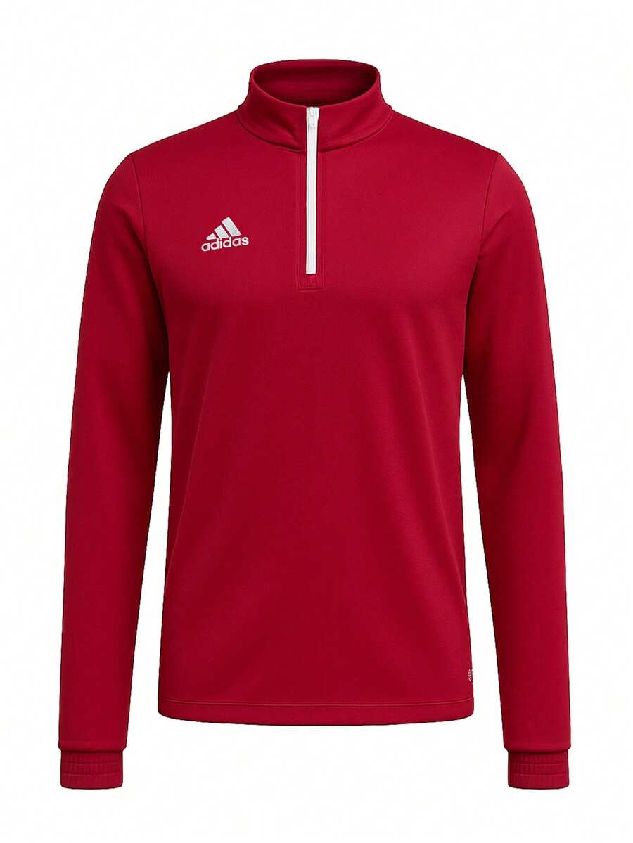 Adidas Entrada 22 Men's Half Zip Training Top Red - Power Red - View 1