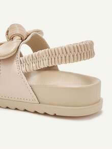 Cozy Pixies 1 par de sandalias planas casuales y ligeras con decoración de lazo para bebés, para el verano - Albaricoque - Ver 4