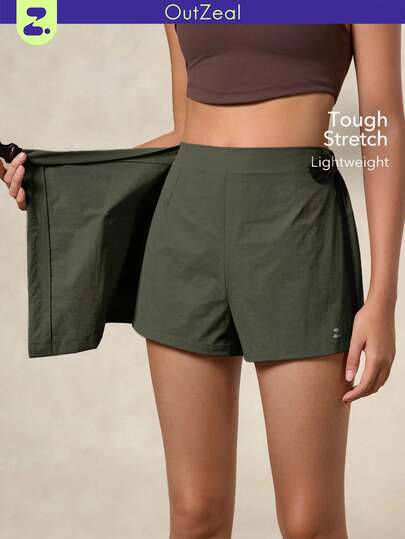 OutZeal 女士防水轻便工装口袋可调节按扣半身裙户外短裙徒步露营旅行