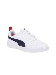 Puma Rickie Jr Low Kids Sneakers White 384311 - 白色底,深藍色 - 查看 5
