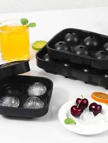 Silicone Ice Cube Tray, Easily Release 15 Square Ice Cubes Per Tray, Reusable, Suitable For Fridge, Chocolate, Baby Food, Juice - spherical ice grid - View 7