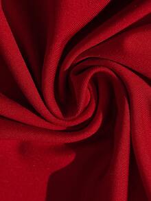 DreamSkyne Đầm dạ hội cỡ lớn phối lưới, đính hạt cườm, kiểu dáng thanh lịch, trang trí lưới. - Đỏ - Xem 3