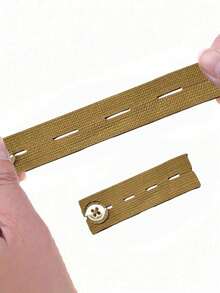 2/3/4/5pcs Elastic Waist Extender,Waistband Extender Buckle, Elastic Adjustable Pants Extension,Pants Button Extension Belt, Maternity Pants Stretch Button, Adjustable Button Extension Buckle, Suitable For Men And Women - coffee color - View 2