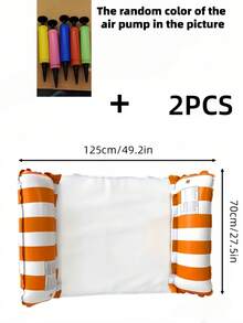 1 件/2 件成人 PVC 充气浮床，泳池、沙滩、便携式、无需电力、舒适、耐用、轻便、放松、快速携带、充气，适合成人