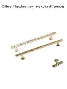 1pc Modern Simplistic And Luxurious Style Plastic Drawer & Cabinet Handle, Wardrobe Door Pull - Gold - View 12