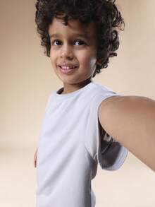 SUMWON Boys Brooklyn Graphic Print Short Sleeve Crew Neck Regular Fit Cotton T-Shirt Kids Casual Everyday Basic Top - Grey - View 4