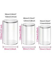 亚克力透明存钱罐，可存可取，透明存钱罐，带盖透明存钱罐 - 無色 - 查看 2