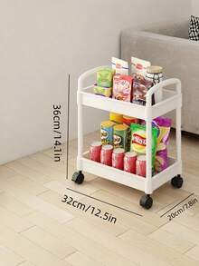 1SET Space Saving Sturdy Plastic No Tools Easy Assembly Multipurpose Mobile With Wheels Durable Structure Rolling Storage White Black Colors Sturdy Rolling Storage Cart Multipurpose Organizer Kitchen Bathroom Office Bedroom Home Commercial Use Bookshelf Function Home Organization Office Storage Space - Car Storage Rack/Black - View 3