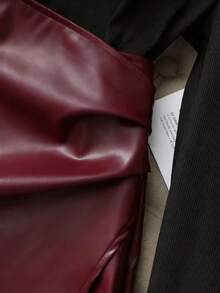 Franclia 2025秋冬女士优雅通勤针织套装，女士优雅修身上衣，女士通勤中长裙 - 彩色 - 查看 4