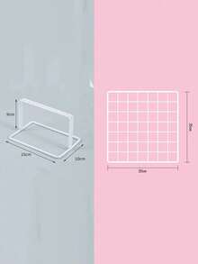 1pc Metal Display Stand For Grid Panels, Grid Display Rack, Grid Hold Base, Wall Grid Accessories, Picture Display Iron Decorative Rack, For Jewelry, School Artwork, Photo Exhibits - Black - View 18
