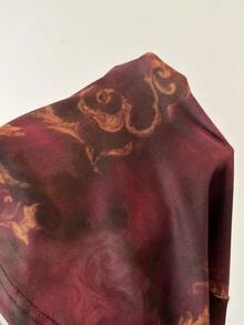 Jeanoix Women's Retro Dark Sexy Lace-Up Design Knit Printed T-Shirt - Multicolor - View 8