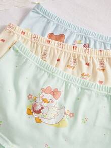 5pcs/Pack Girls' Cute Animal Print Fresh & Attractive Soft Waist Briefs Toddler Girls Underwear Cotton Cute Underwear Set Girl Boxers Set