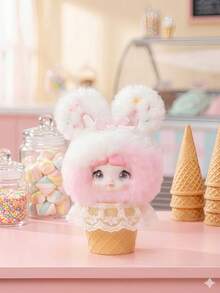 POKOJA LAND 盲盒，冰淇淋造型新奇礼盒，配有钥匙扣，方便携带，小巧轻便，（非毛绒填充物）可爱毛绒娃娃装饰品 - 潮玩盲盒 - 查看 9