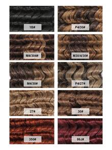 Boho Braids 2 件编织发散装无纬深波浪钩针真人发自然黑色接发无结辫子接发