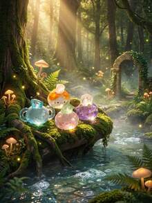 Blind Box (Non-Plush) Cute Crystal Ornament Cartoon Figurine Collectible Boxes, Cartoon-Themed Party Costume Dolls, Exquisite Tabletop Ornaments, Can Be Given As Christmas Gifts To Family And Friends - Tide play blind box - View 10