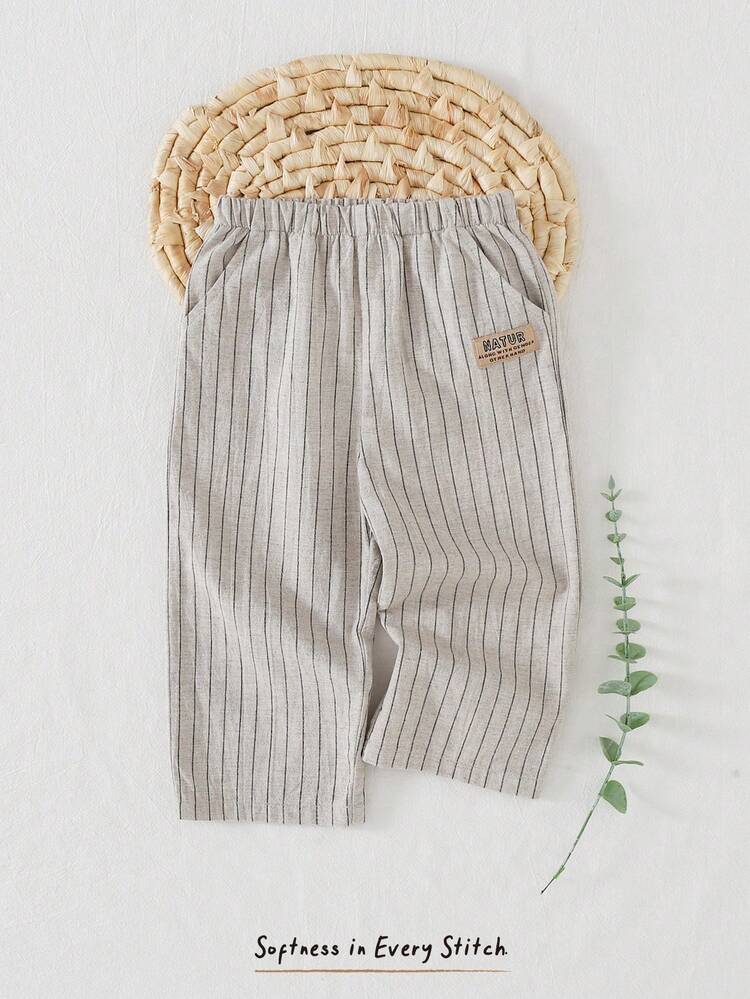 Cozy Pixies Baby Boy Colorful Striped Elastic Waist Casual
